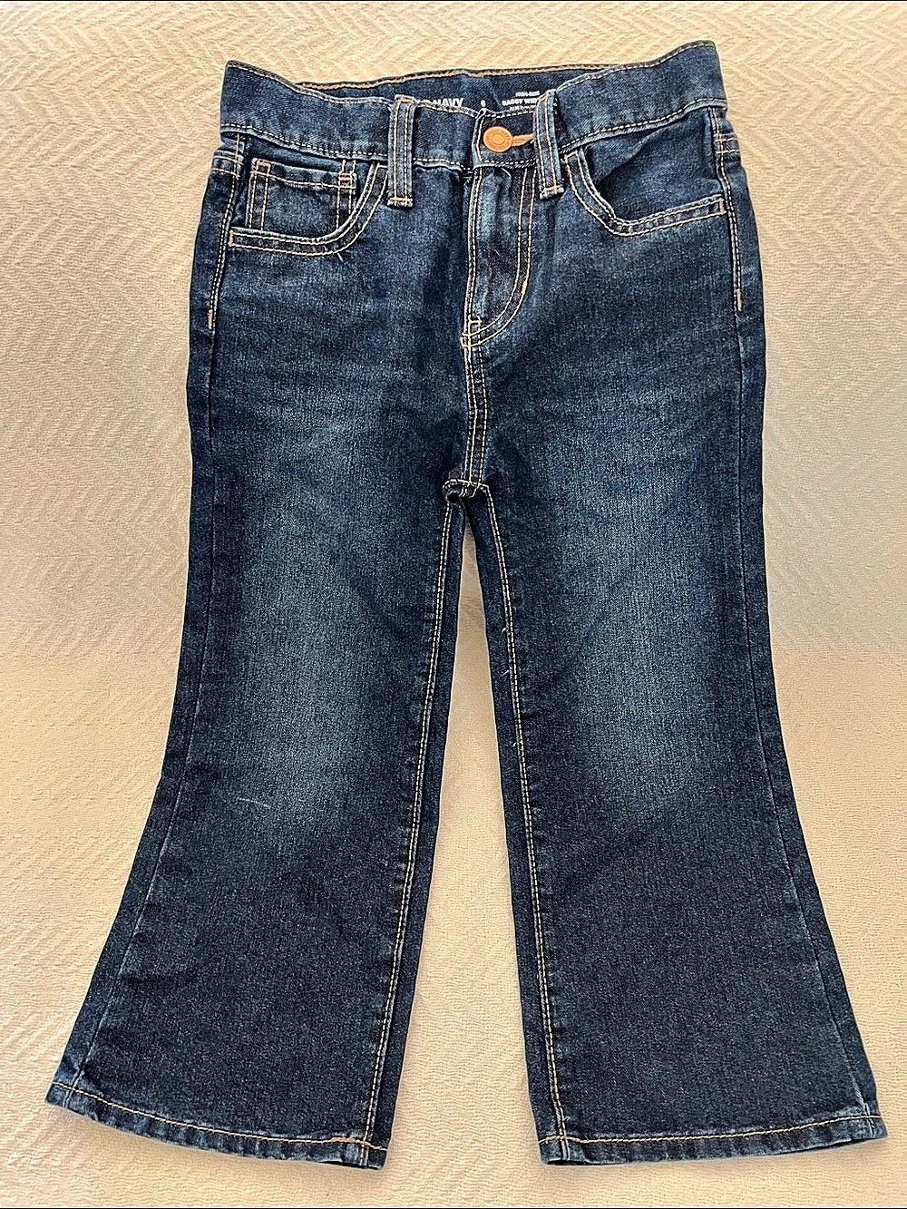 Old Navy High-Rise Baggy Wide-Leg Built-In Tough Jeans Girls Size 6 Blue